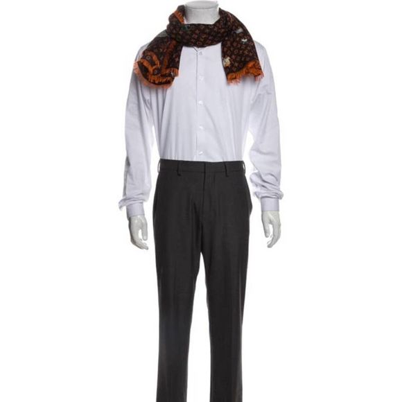 LOUIS VUITTON x Grace Coddington Catogram Silk Scarf Monogram Shawl Cat LV Scarf - Picture 9 of 10